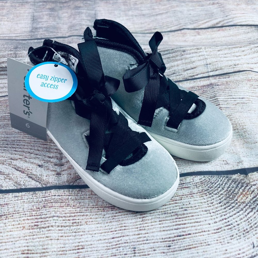 NWT Carter's Grey High-Top Sneakers Toddler sz6